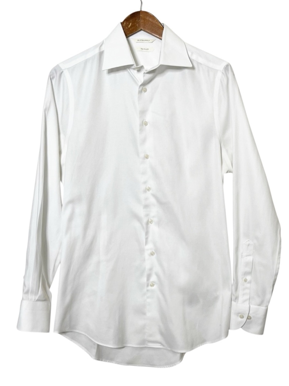 Suitsupply Traveller Dress Shirt Men’s 15 38 White Wrinkle Free Slim Fit - Picture 2 of 8